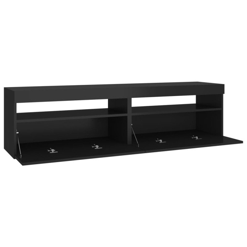 vidaXL TV skrinky 2 ks s LED svetlami čierne 75x35x40 cm