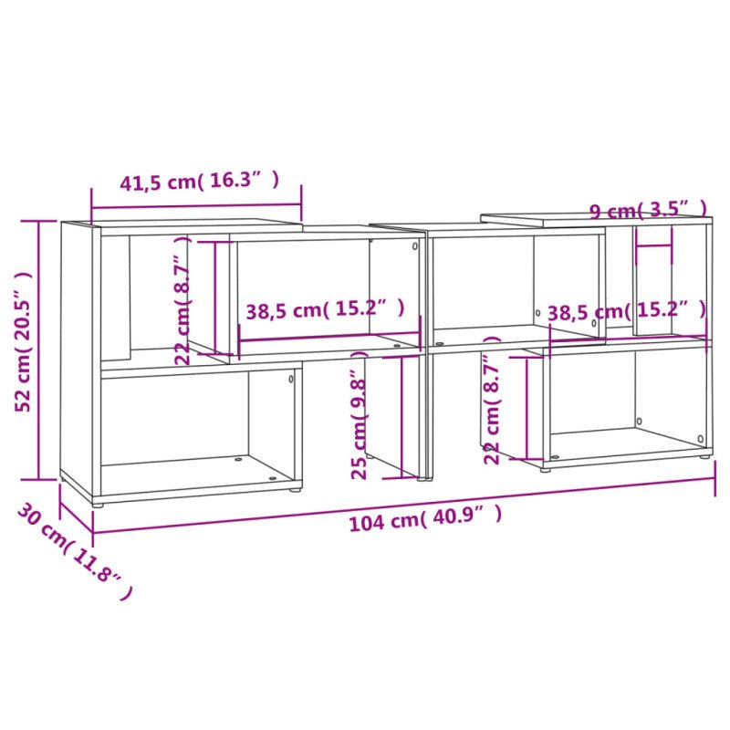 vidaXL TV skrinka, lesklá biela 104x30x52 cm, kompozitné drevo