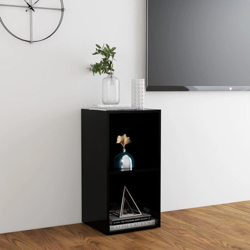vidaXL TV skrinka, čierna 72x35x36,5 cm, kompozitné drevo