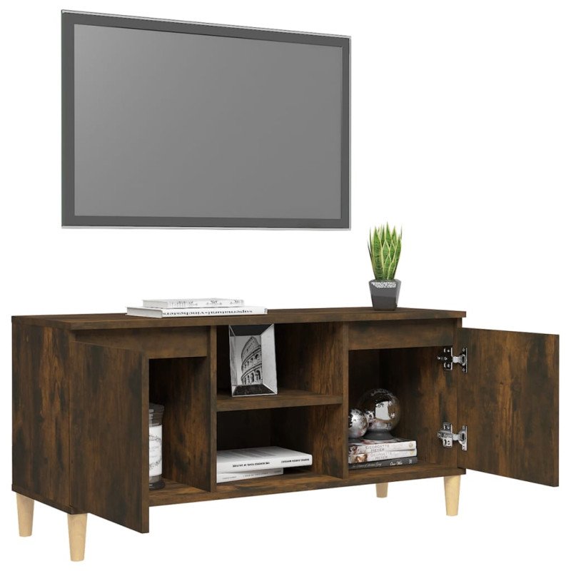 vidaXL TV stolík nohy z dreva farba dubu sonoma 103,5x35x50 cm