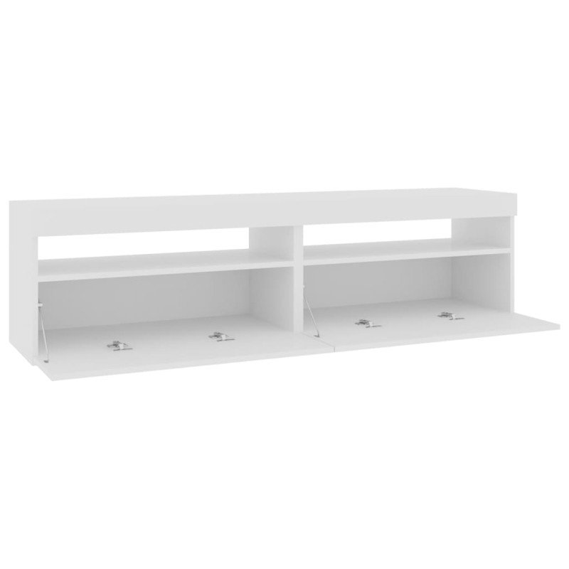 vidaXL TV skrinky 2 ks s LED svetlami lesklé biele 75x35x40 cm