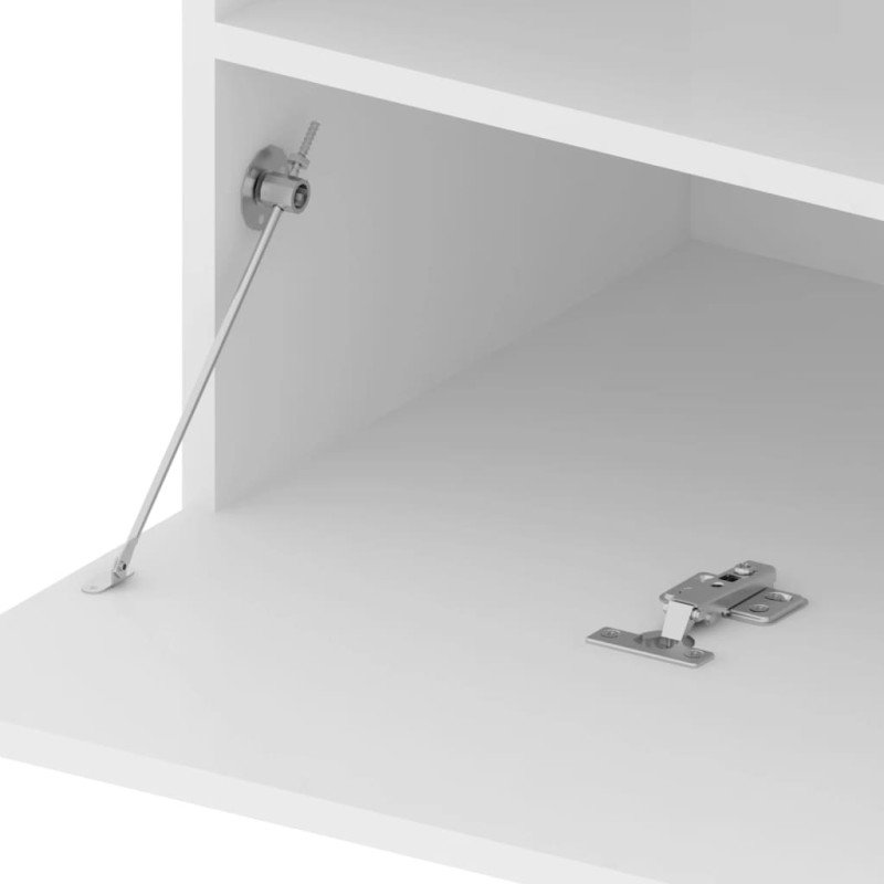 vidaXL TV skrinky 2 ks s LED svetlami lesklé biele 75x35x40 cm
