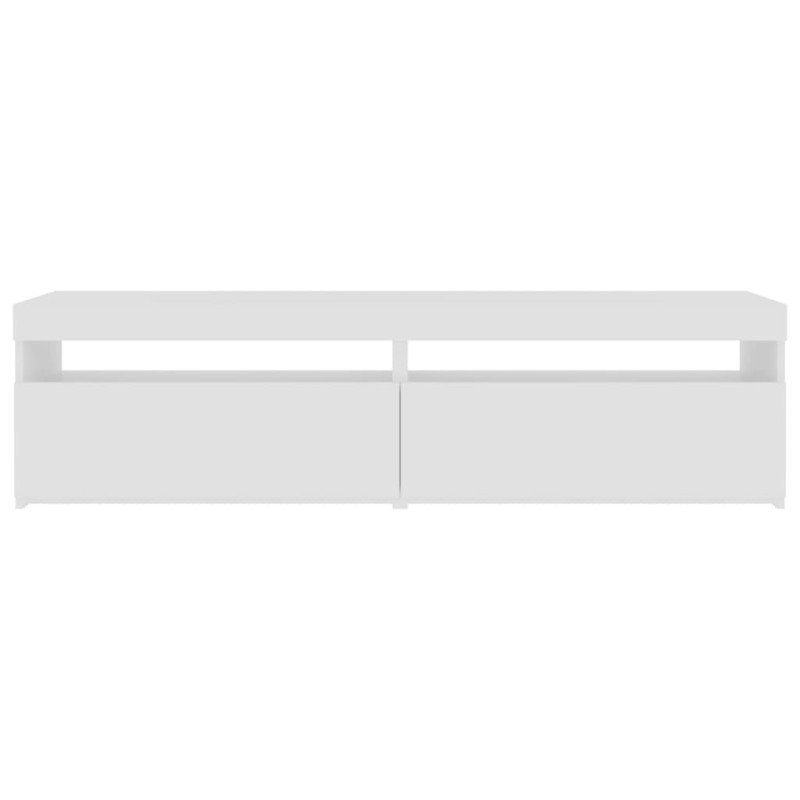 vidaXL TV skrinky 2 ks s LED svetlami lesklé biele 75x35x40 cm
