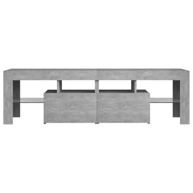 vidaXL TV skrinka s LED svetlami, betónovo sivá 140x36,5x40 cm