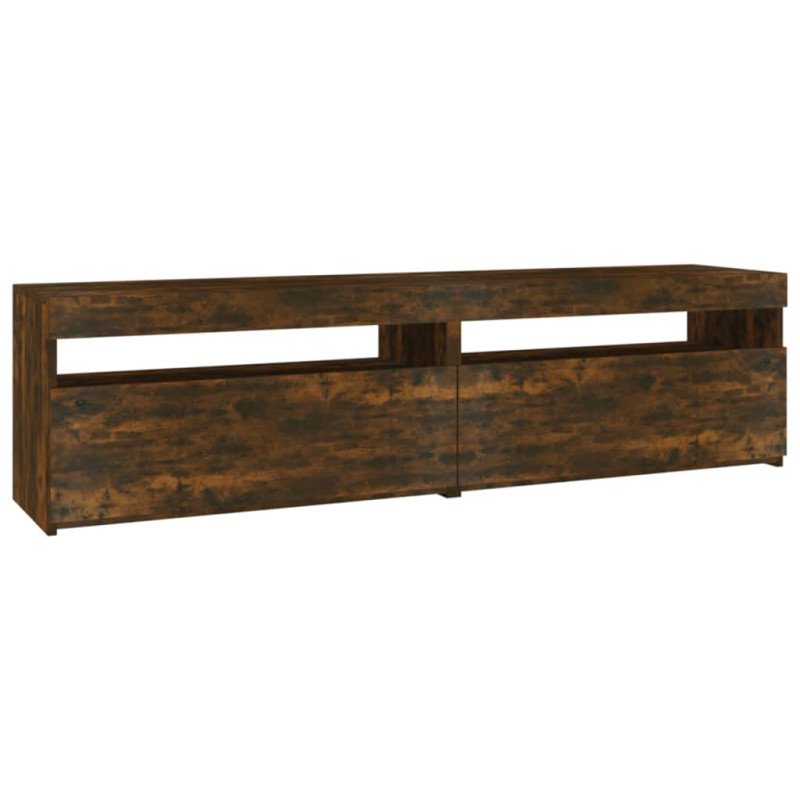 vidaXL TV skrinky s LED svetlami 2 ks tmavý dub 75x35x40 cm