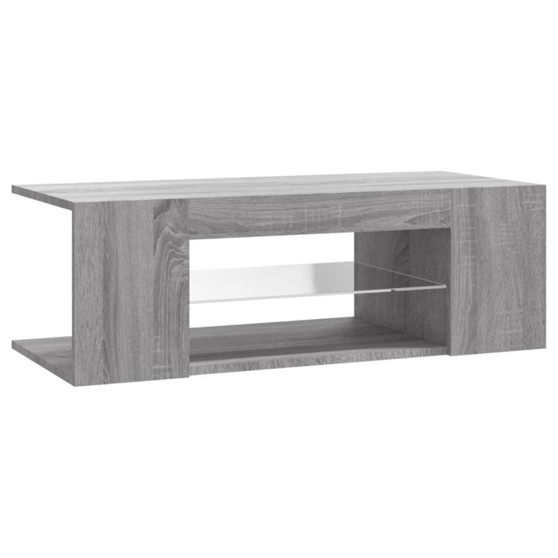 vidaXL TV skrinka s LED svetlami sivá sonoma 90x39x30 cm