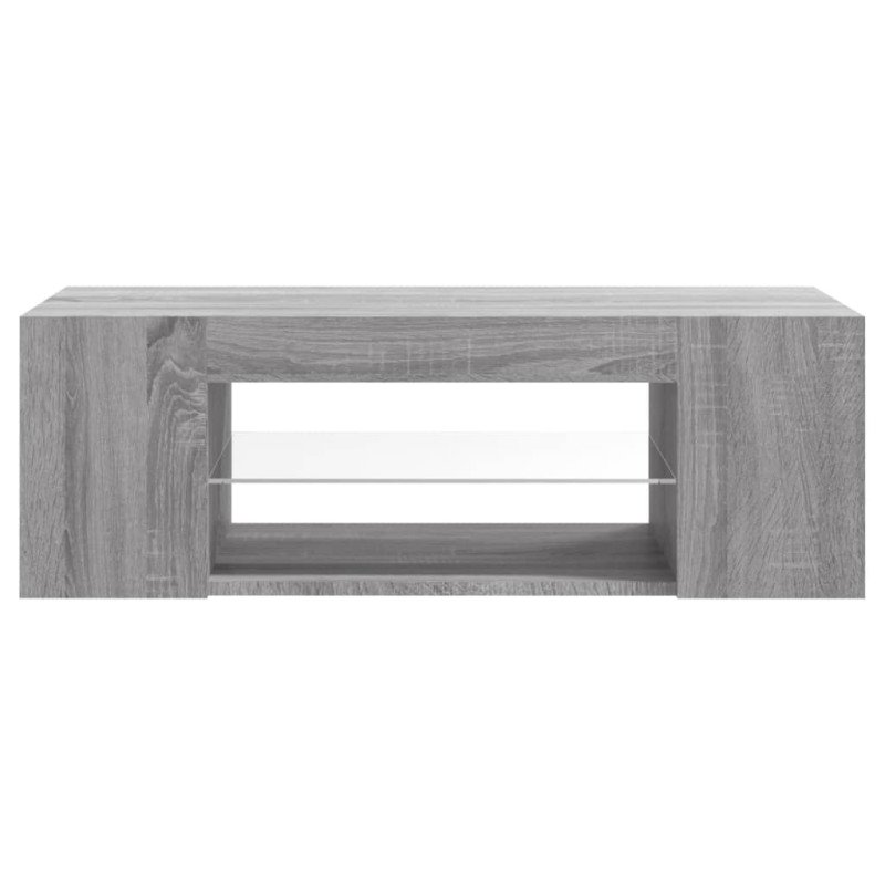 vidaXL TV skrinka s LED svetlami sivá sonoma 90x39x30 cm