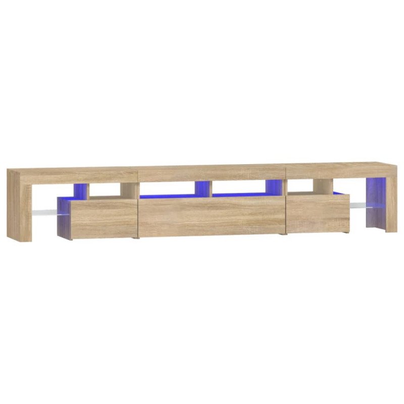 vidaXL TV skrinka s LED svetlami dub sonoma 230 x 36,5 x 40 cm