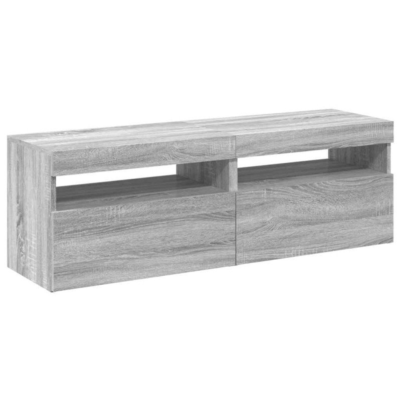 vidaXL TV skrinky 2 ks s LED, sivý dub sonoma 60x35x40 cm
