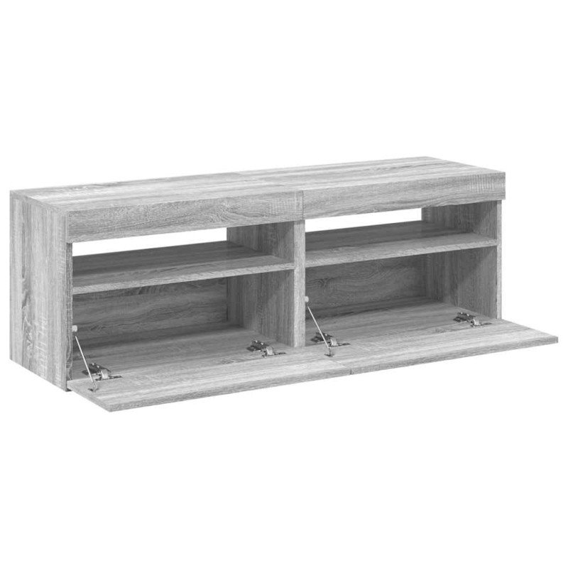 vidaXL TV skrinky 2 ks s LED, sivý dub sonoma 60x35x40 cm