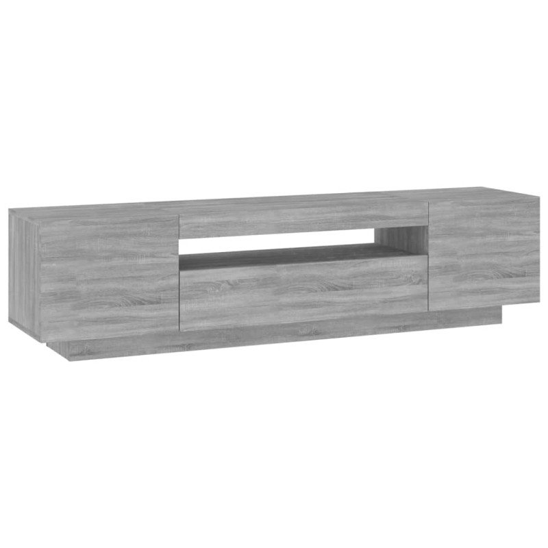 vidaXL TV skrinka s LED, sivý dub sonoma 160x35x40 cm
