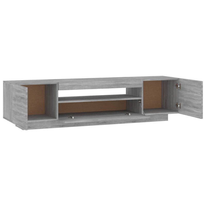 vidaXL TV skrinka s LED, sivý dub sonoma 160x35x40 cm