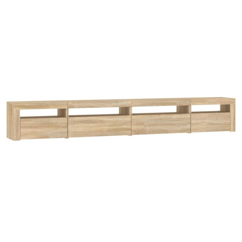 vidaXL TV skrinka s LED svetlami dub sonoma 270 x 35 x 40 cm