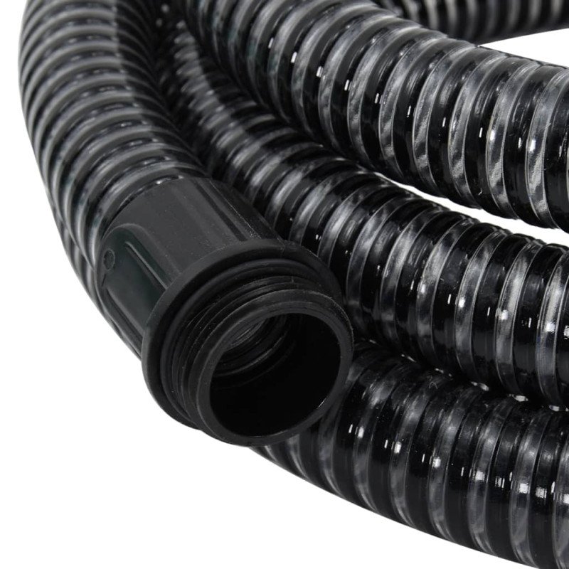 vidaXL Odsávacia hadica s mosadznými spojkami, čierna 1,1" 5 m, PVC
