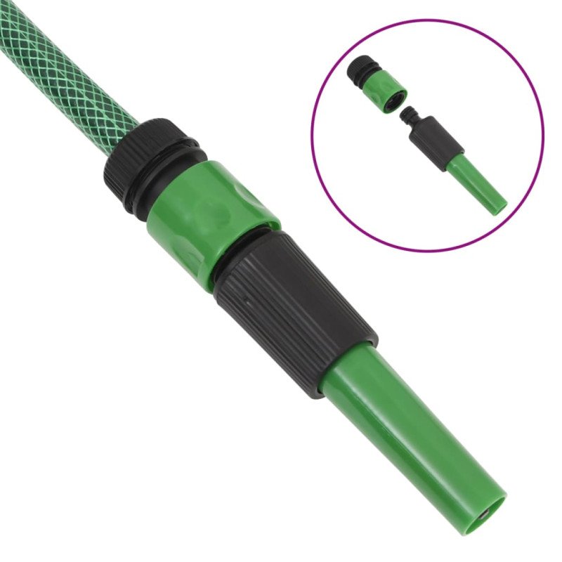vidaXL Záhradná hadica so sadou armatúr, zelená 0,9" 20 m, PVC