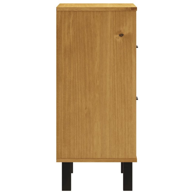 vidaXL Nočný stolík FLAM 40x35x80 cm masívna borovica