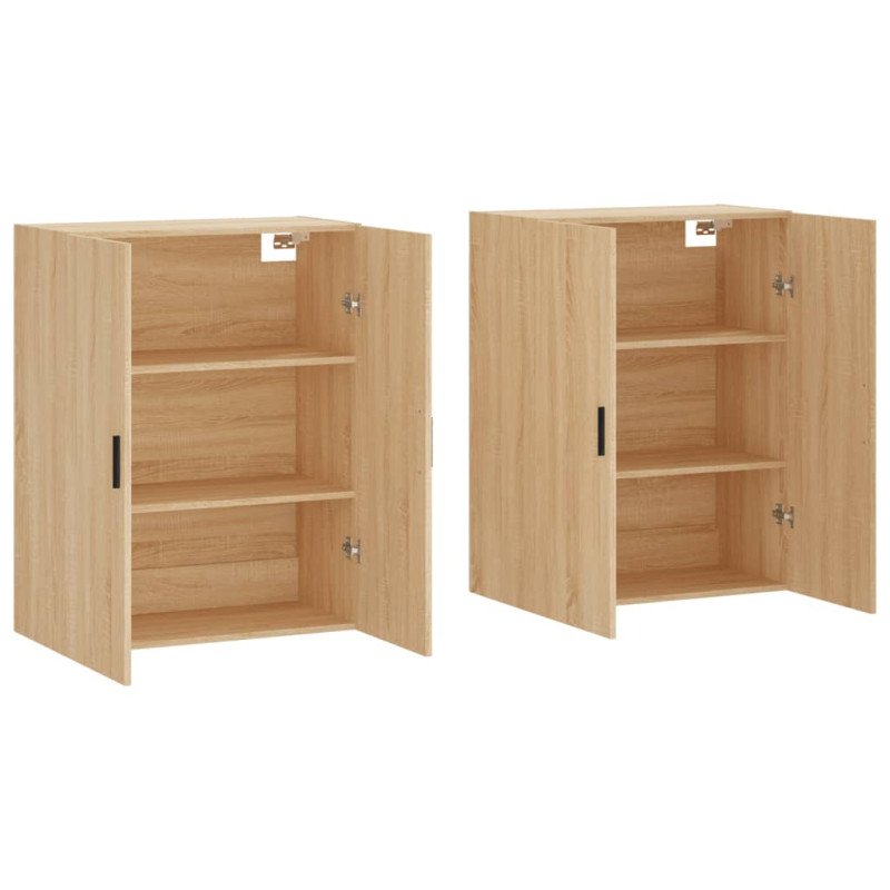 vidaXL Nástenné skrinky 2 ks dub sonoma 69,5x34x90 cm
