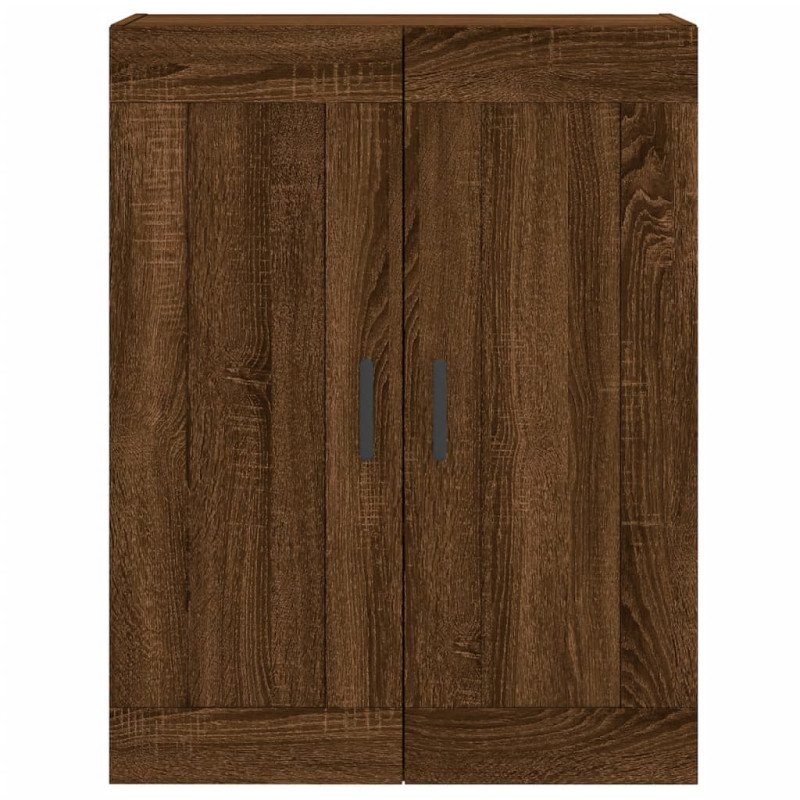 vidaXL Vysoká skrinka hnedý dub 69,5x34x180 cm spracované drevo