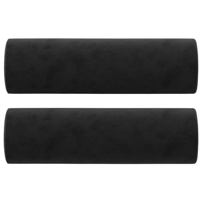 vidaXL 2-miestna pohovka s vankúšmi čierna 120 cm zamat
