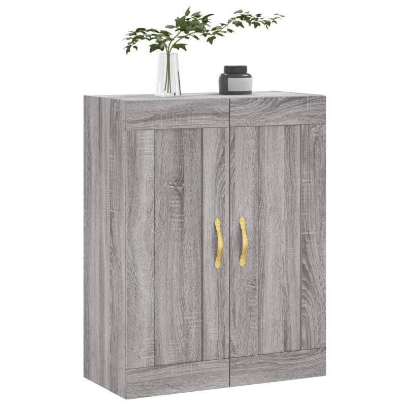 vidaXL Nástenná skrinka sivý dub sonoma 69,5x34x90 cm kompozitné drevo