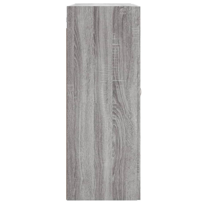 vidaXL Nástenná skrinka sivý dub sonoma 69,5x34x90 cm kompozitné drevo