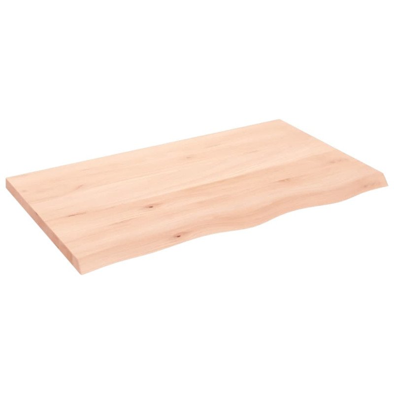 vidaXL Stolová doska 100x60x(2-4) cm neošetrený dubový masív