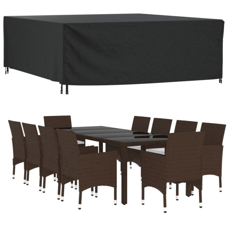 vidaXL Poťah na záhradný nábytok čierny 260x260x90 cm vodotesný 420D