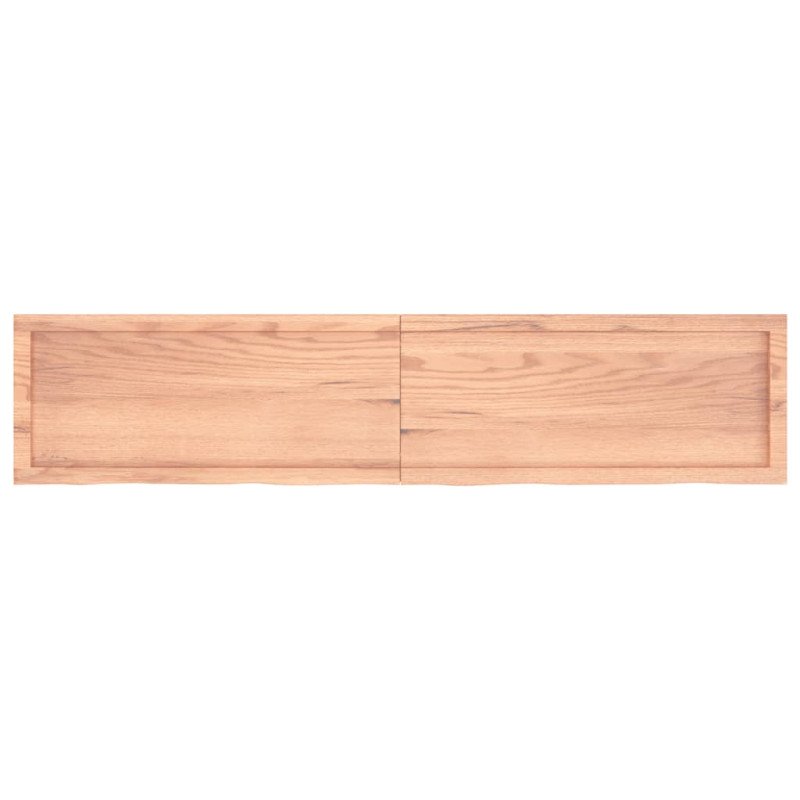 vidaXL Stolová doska bledohnedá 180x40x(2-6) cm ošetrený masívny dub
