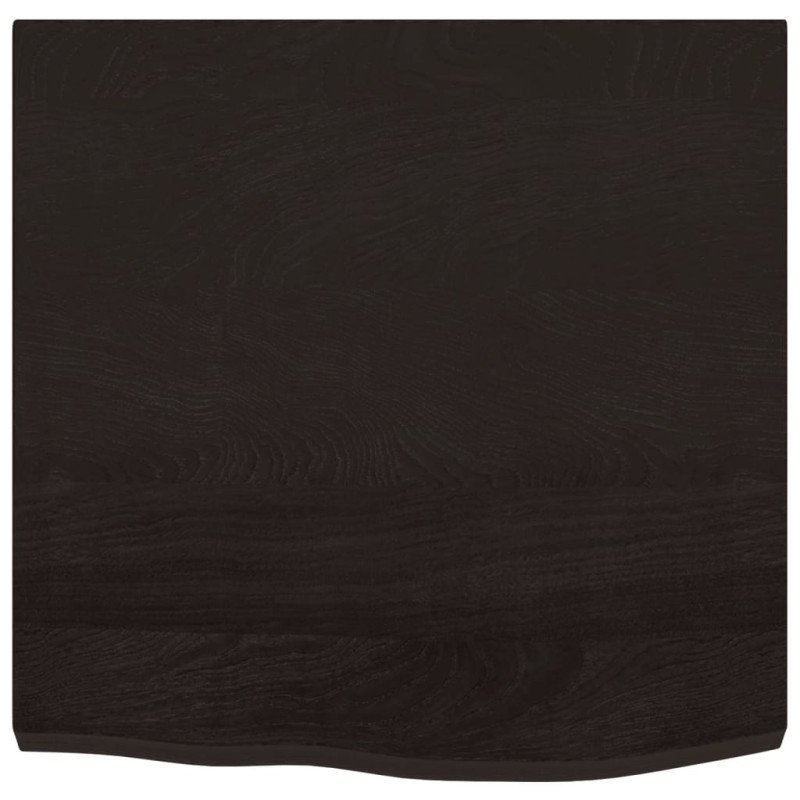 vidaXL Stolová doska tmavosivá 60x60x(2-4) cm ošetrený dubový masív