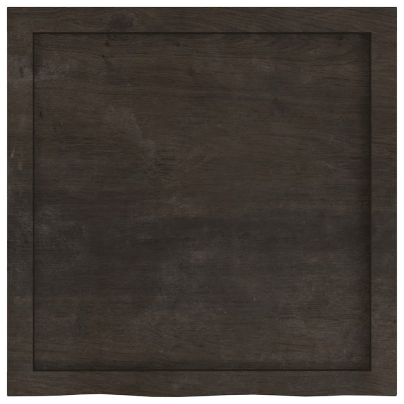 vidaXL Stolová doska tmavosivá 60x60x(2-4) cm ošetrený dubový masív