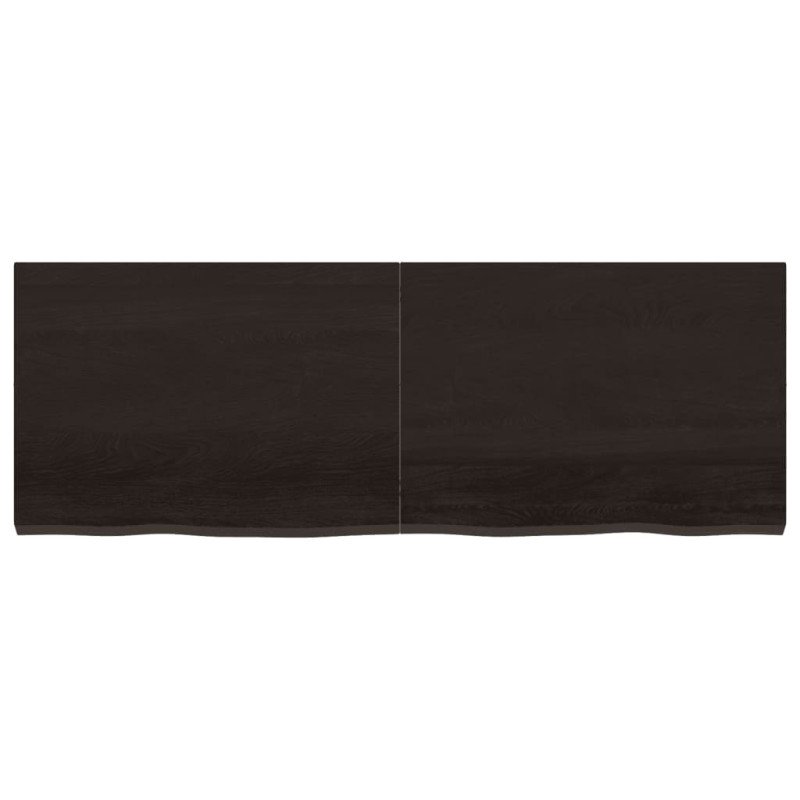 vidaXL Stolová doska tmavosivá 140x50x(2-4) cm ošetrený dubový masív