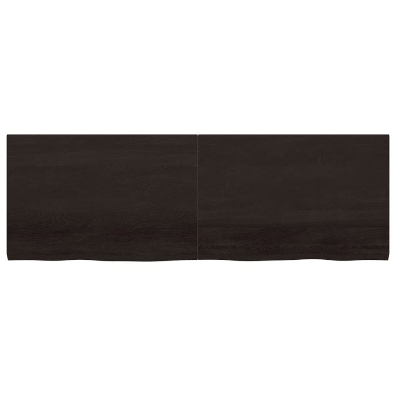 vidaXL Stolová doska tmavosivá 180x60x(2-4) cm ošetrený dubový masív