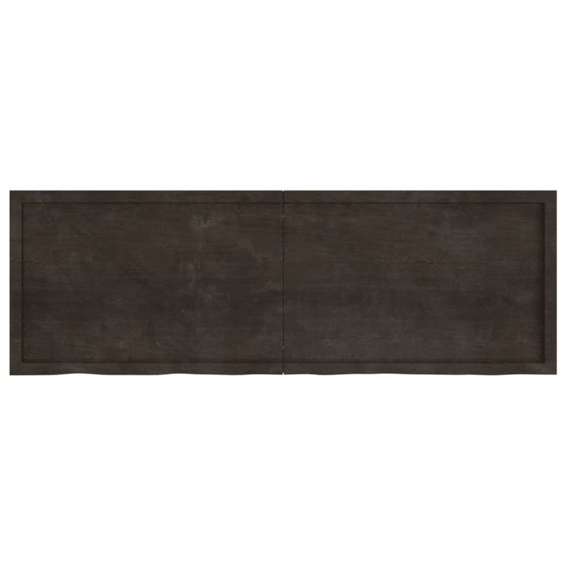vidaXL Stolová doska tmavosivá 180x60x(2-4) cm ošetrený dubový masív