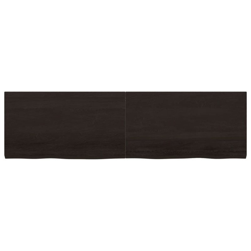 vidaXL Stolová doska tmavosivá 180x50x(2-4) cm ošetrený dubový masív