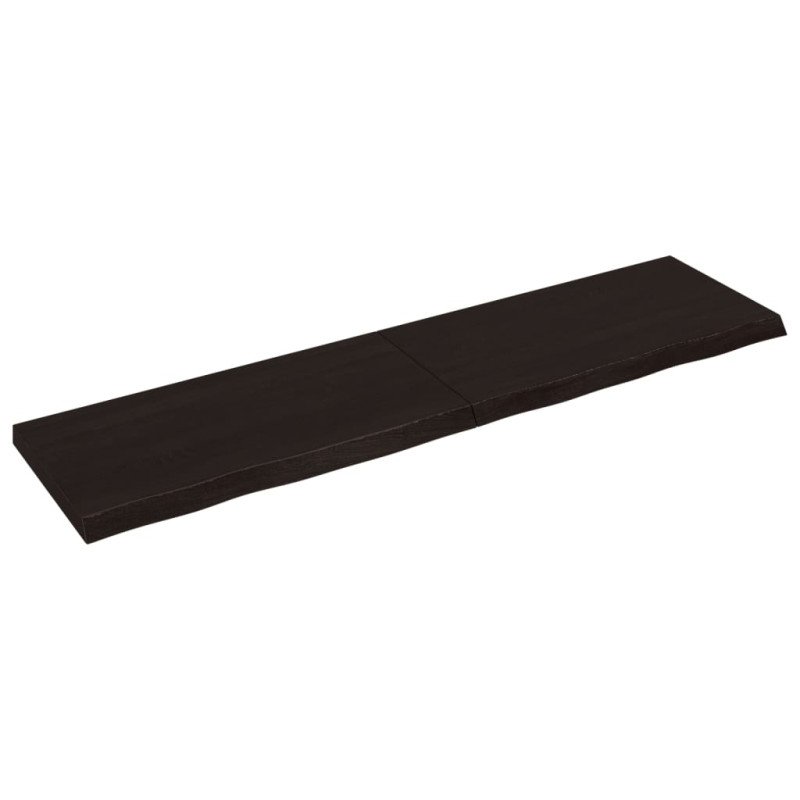 vidaXL Stolová doska tmavosivá 200x50x(2-6) cm ošetrený dubový masív