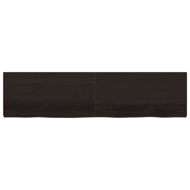 vidaXL Stolová doska tmavosivá 200x50x(2-6) cm ošetrený dubový masív