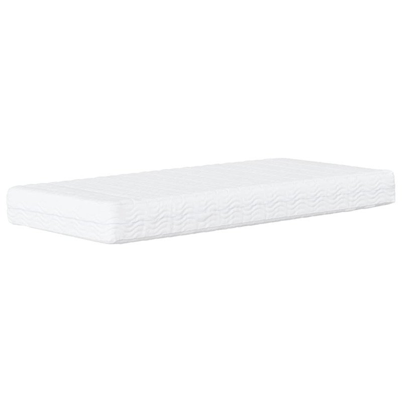 vidaXL Penový matrac biely 100x200 cm tvrdosť H2 H3
