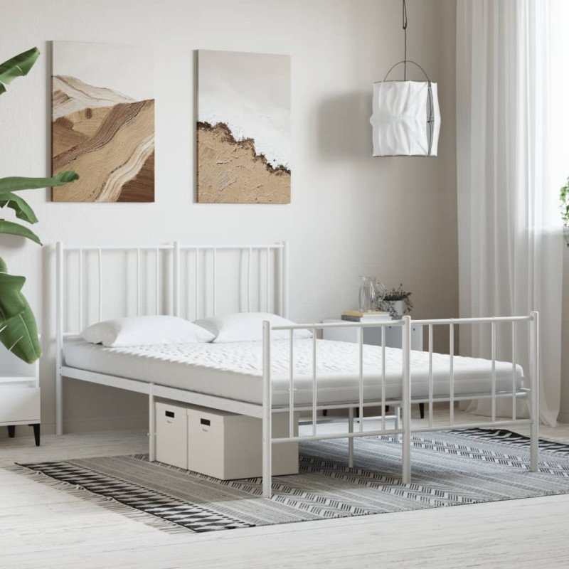 vidaXL Penový matrac biely 140x200 cm 7 zón tvrdosť 20 ILD