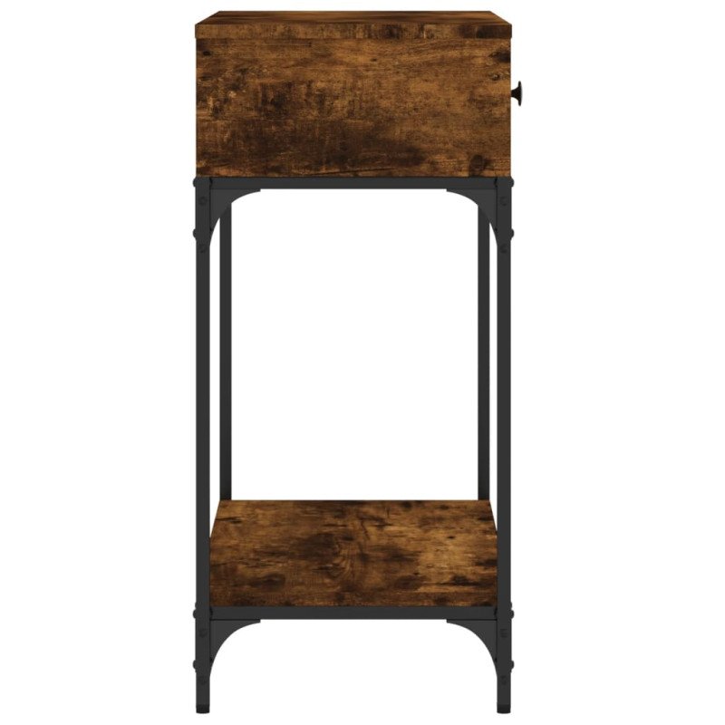vidaXL Konzolový stolík dymový dub 75 x 34,5 x 75 cm kompozitné drevo