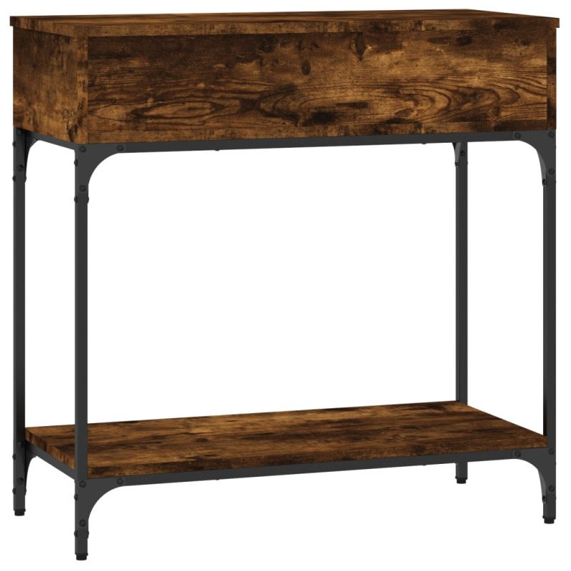 vidaXL Konzolový stolík dymový dub 75 x 34,5 x 75 cm kompozitné drevo