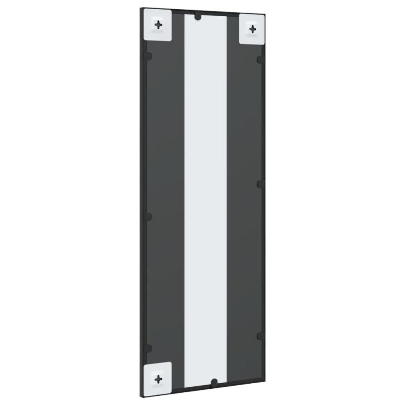 vidaXL Nástenné zrkadlo čierne 30x80 cm obdĺžnikové železné