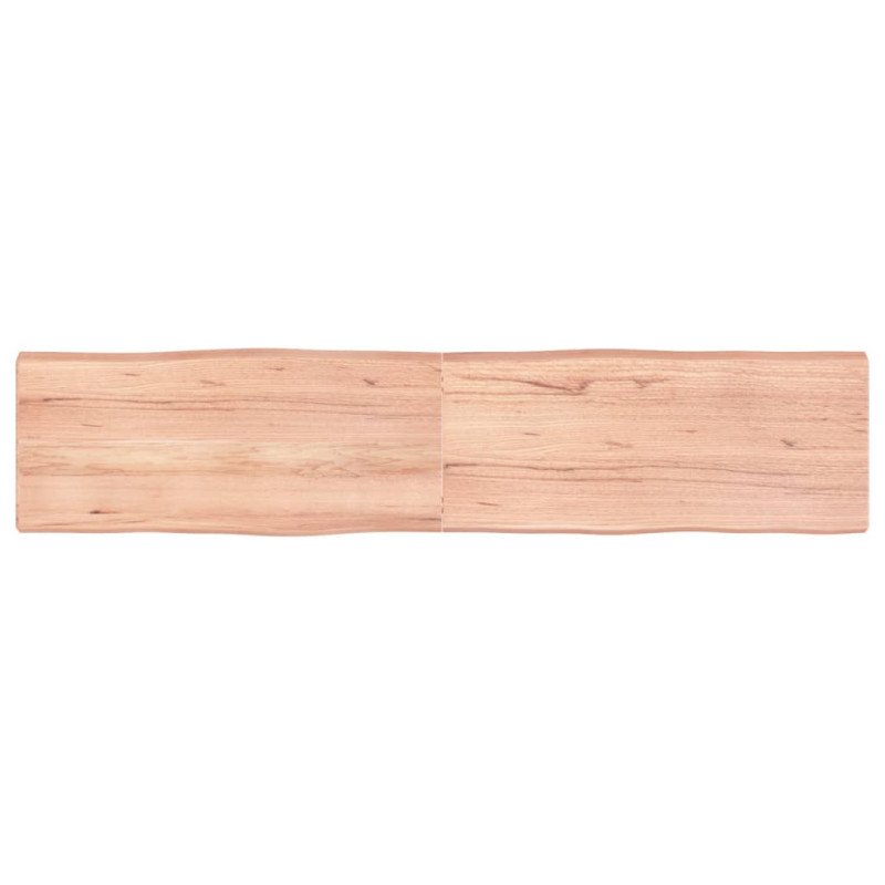 vidaXL Stolová doska svetlohnedá 180x40x(2-6)cm ošetrený masív hrany