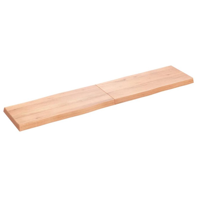 vidaXL Stolová doska svetlohnedá 180x40x(2-6)cm ošetrený masív hrany