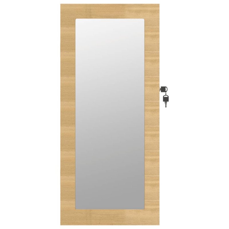 vidaXL Zrkadlová skrinka na šperky nástenná 30x8,5x67 cm