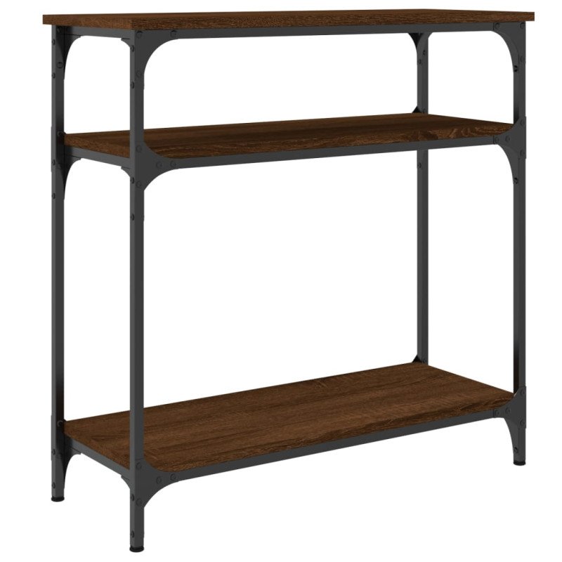 vidaXL Konzolový stolík hnedý dub 75x29x75 cm kompozitné drevo