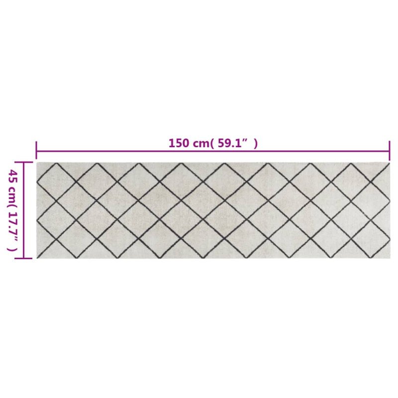 vidaXL Kuchynský koberec umývateľný štvorec 45x150 cm zamat
