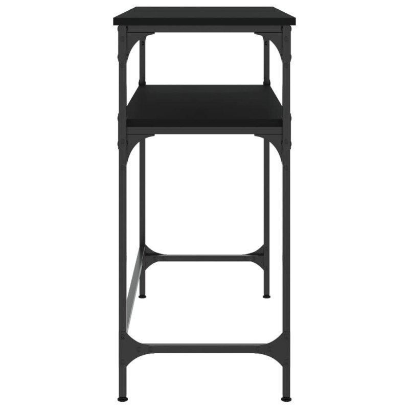 vidaXL Konzolový stolík čierny 75x35,5x75 cm kompozitné drevo