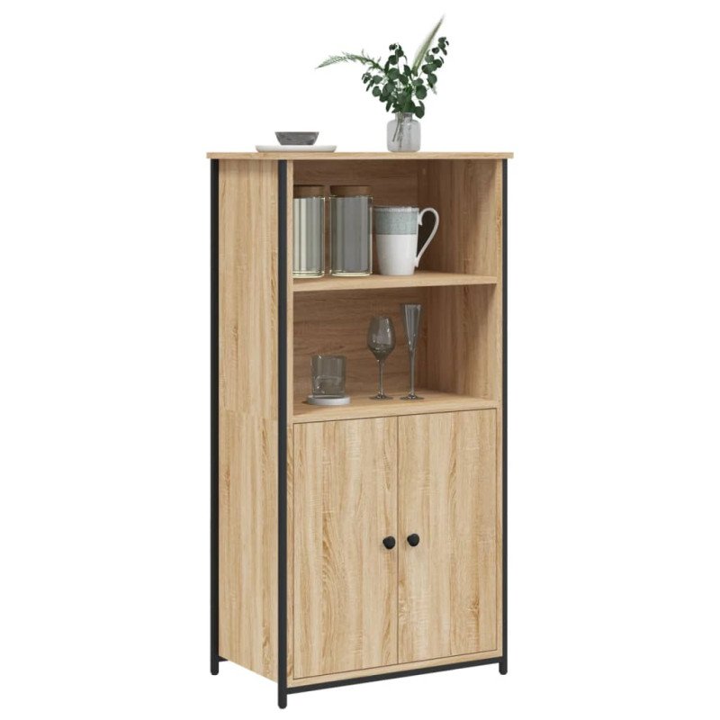 vidaXL Vysoká skrinka dub sonoma 62x36x121,5 cm kompozitné drevo