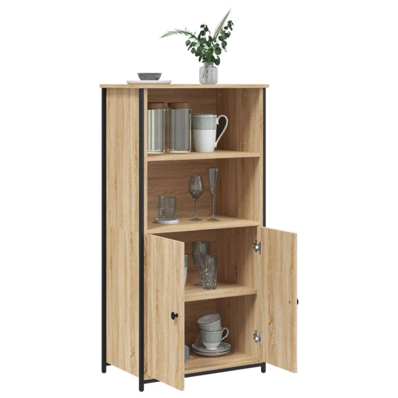 vidaXL Vysoká skrinka dub sonoma 62x36x121,5 cm kompozitné drevo
