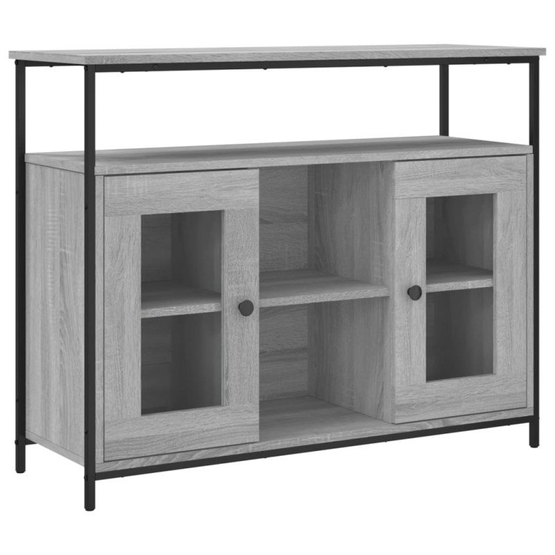 vidaXL Komoda sivá sonoma 100x35x80 cm kompozitné drevo